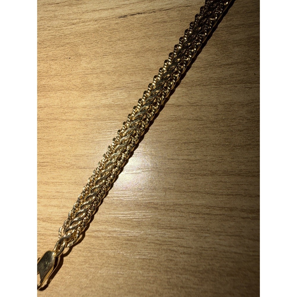 Classic Italian Multi-Strand Woven Gold Chain Bracelet PL - 18K GP